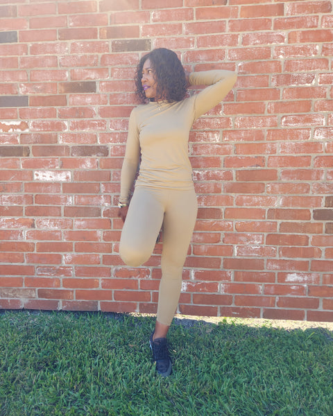 Legging Set-Sand beige - Oh, It's Me! Boutique