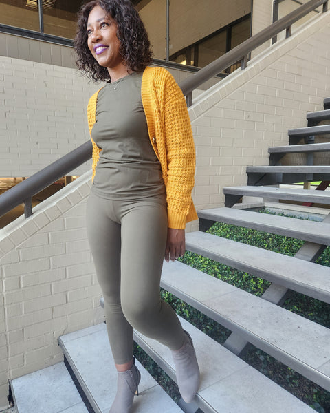 Cardigan- Golden Mustard - Oh, It's Me! Boutique