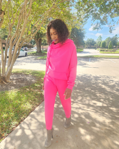 Lounger Hoodie Set-Hot Pink - Oh, It's Me! Boutique