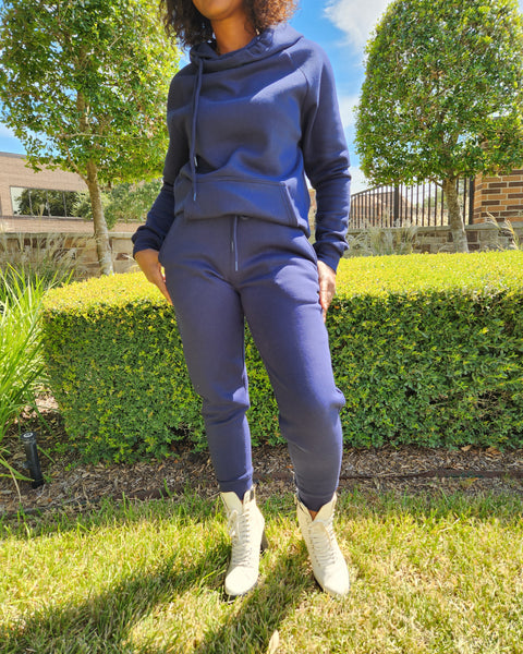 Jogger Hoodie Set-Navy - Oh, It's Me! Boutique