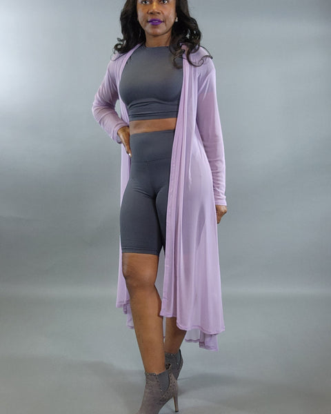 So Extra Duster Overlay-Lavender - Oh, It's Me! Boutique