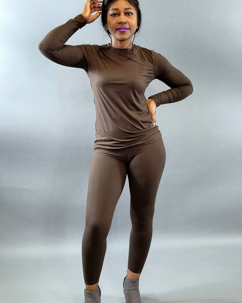 Legging Microfiber Set-Americano - Oh, It's Me! Boutique