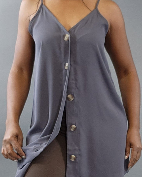 Slip In Cami-Ash Grey - Oh, It's Me! Boutique