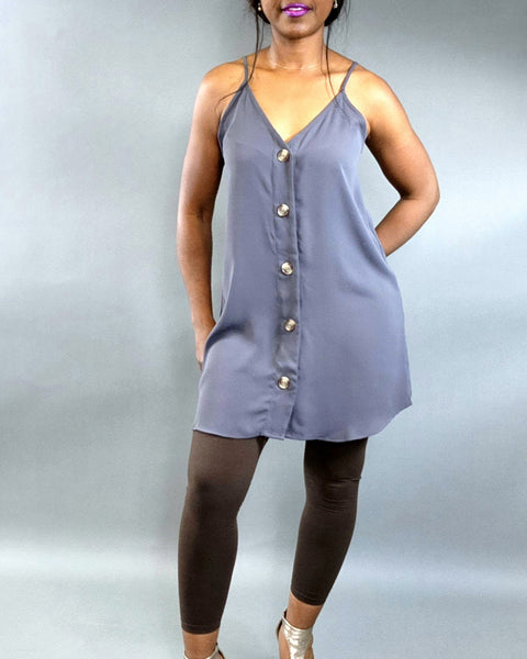 Slip In Cami-Ash Grey - Oh, It's Me! Boutique