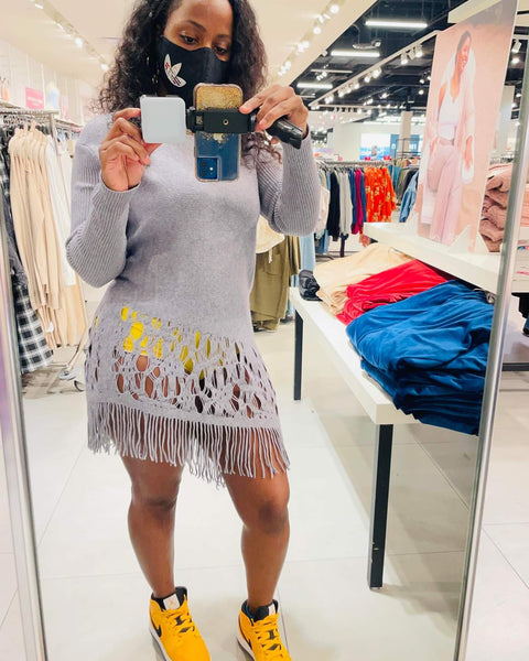 Asymmetric-Top Grey - Oh, It's Me! Boutique