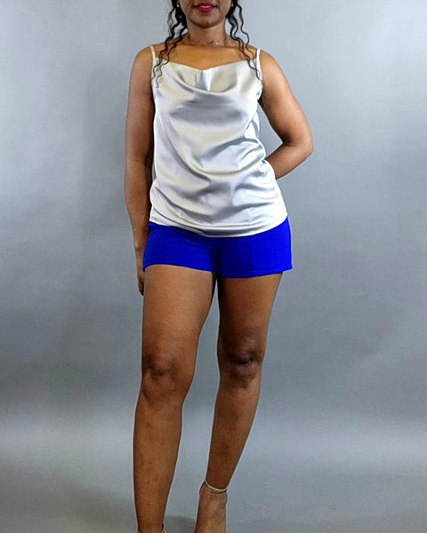 Female Charmer Cami Shirt- Silver
