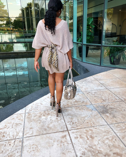 Autumn Charm Sweater Plus-Mocha