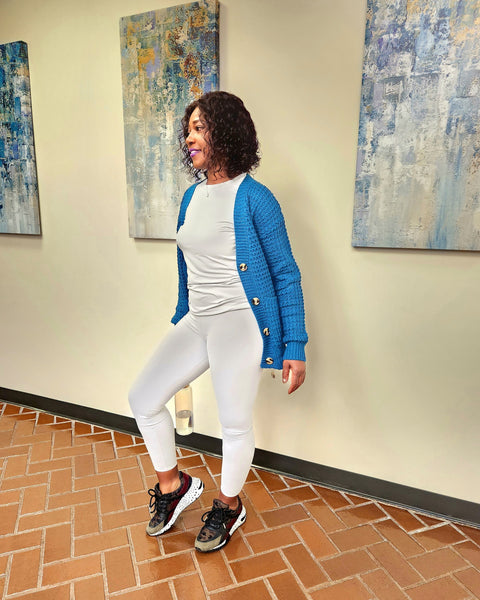 Cardigan- Teal - Oh, It's Me! Boutique