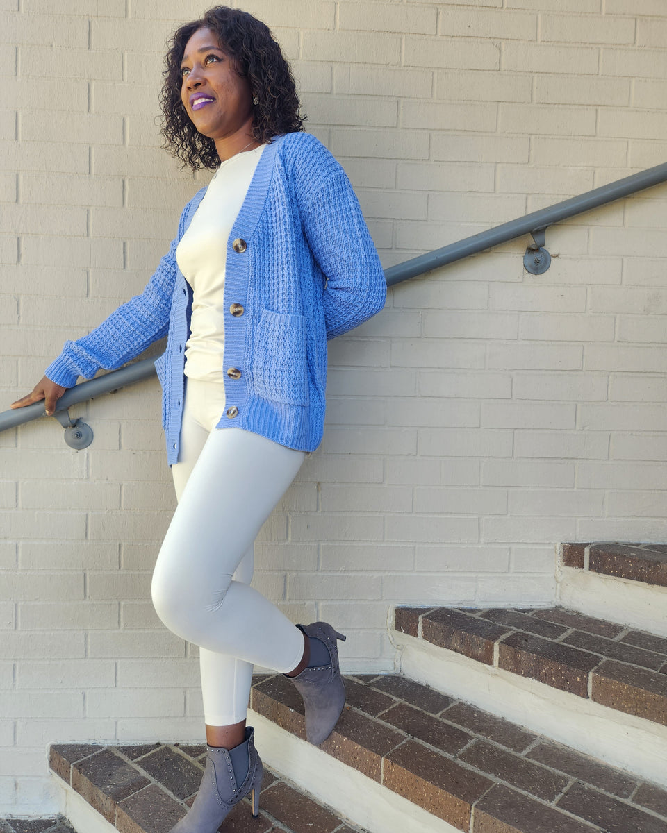Cardigan Blue - Oh, It's Me! Boutique