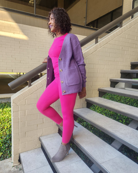 Cardigan-Eggplant nya - Oh, It's Me! Boutique