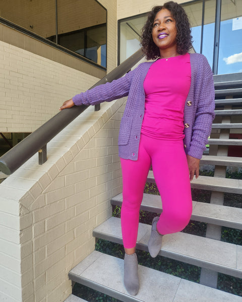 Cardigan-Eggplant nya - Oh, It's Me! Boutique