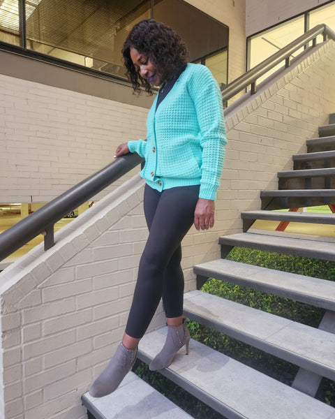 Cardigan- Mint - Oh, It's Me! Boutique