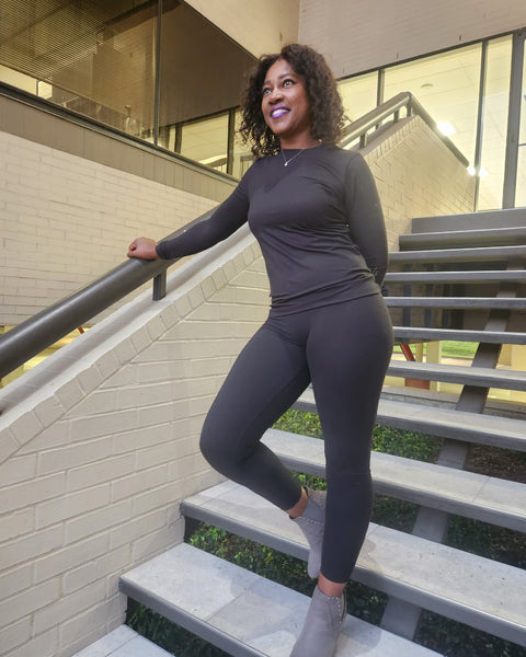 Legging Microfiber Set-Black - Oh, It's Me! Boutique