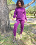 Jogger Set-Dark Plum - Oh, It's Me! Boutique