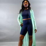 So Extra Duster Overlay-Green Mint - Oh, It's Me! Boutique