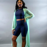 So Extra Duster Overlay-Green Mint - Oh, It's Me! Boutique