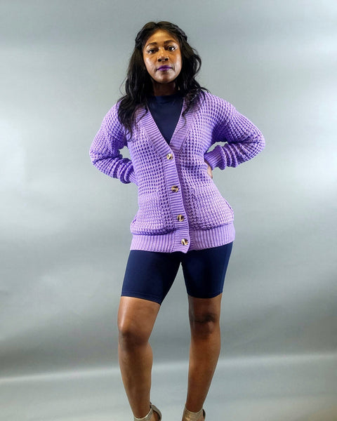 Cardigan-Lavender - Oh, It's Me! Boutique