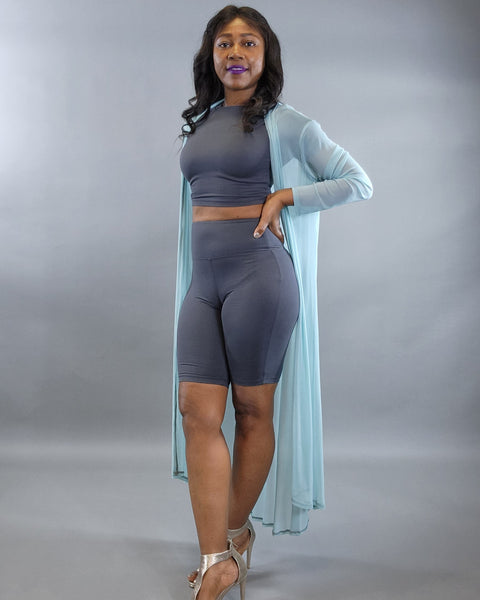 So Extra Duster Overlay-LT Green - Oh, It's Me! Boutique