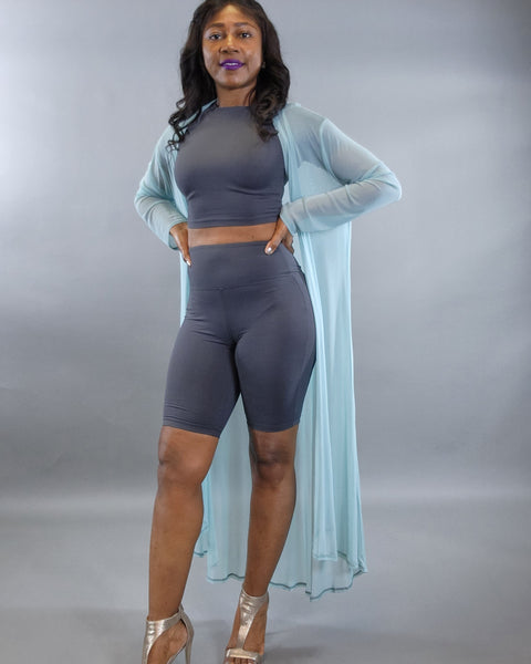 So Extra Duster Overlay-LT Green - Oh, It's Me! Boutique