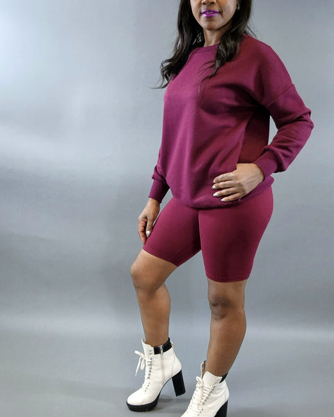 Biker-Burgundy - Oh, It's Me! Boutique