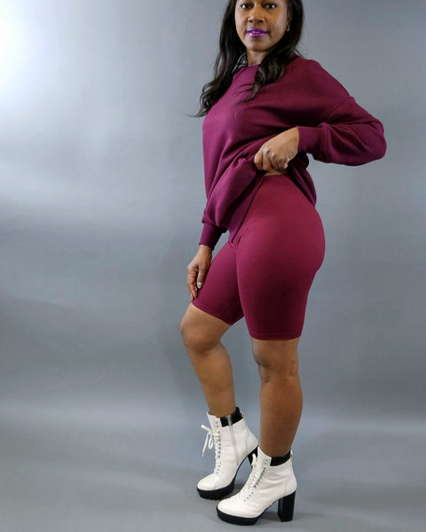 Biker-Burgundy - Oh, It's Me! Boutique
