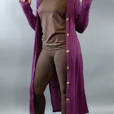Cardigan eggplant - Oh, It's Me! Boutique
