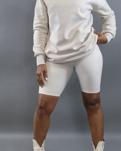 Biker Shorts-Bone - Oh, It's Me! Boutique