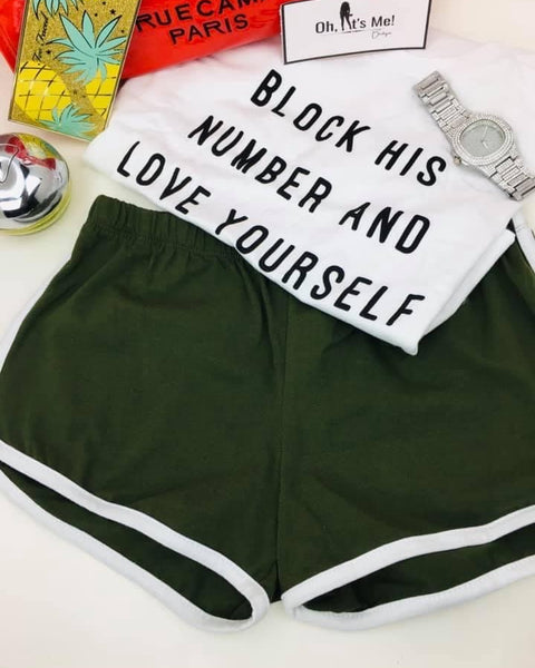 B.A.D B**-Shorts Army Green - Oh, It's Me! Boutique