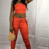 So Vibrant-Pants Set Orange - Oh, It's Me! Boutique