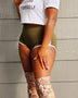 B.A.D B**-Shorts Army Green - Oh, It's Me! Boutique