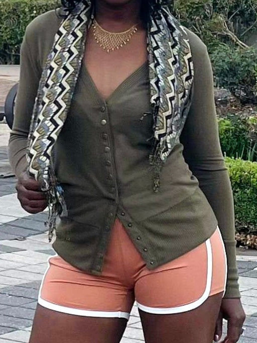 Snap Cardigan-Olive - Oh, It's Me! Boutique